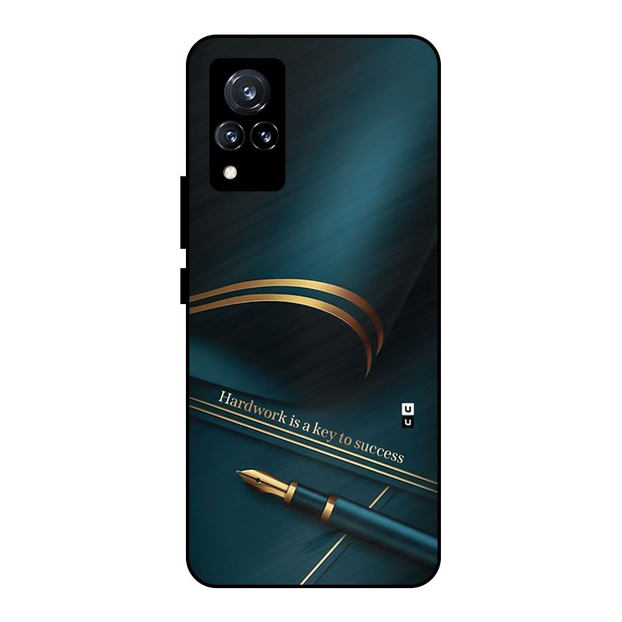 Hardwork Is Key Metal Back Case for Vivo V21 5G