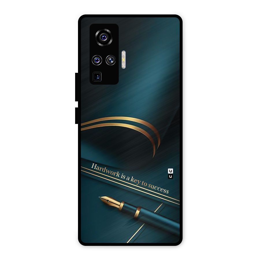Hardwork Is Key Metal Back Case for Vivo X50 Pro