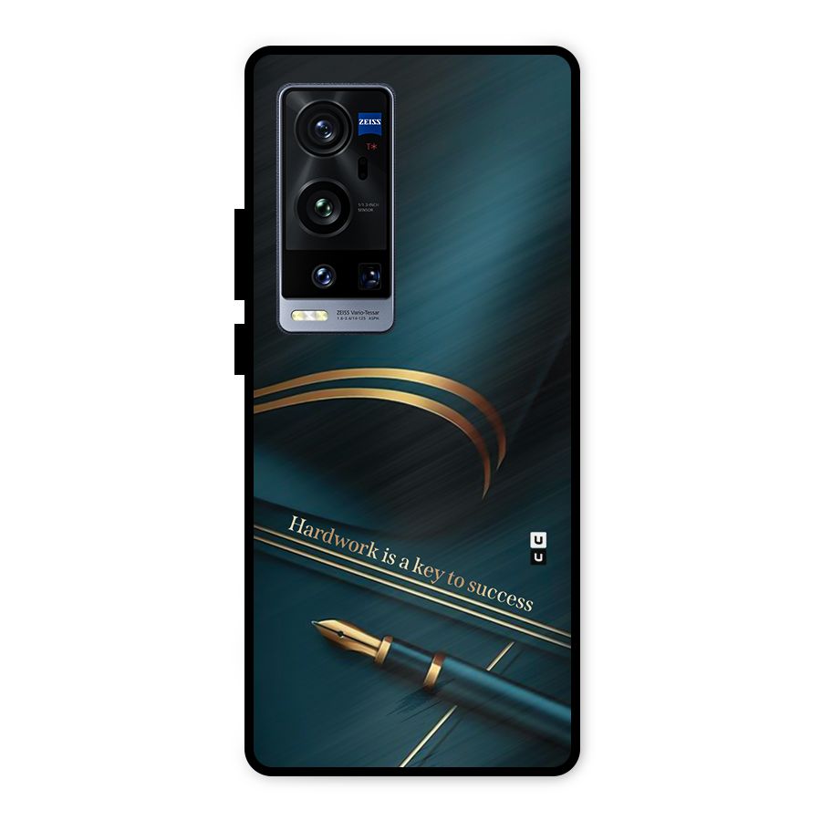 Hardwork Is Key Metal Back Case for Vivo X60 Pro Plus