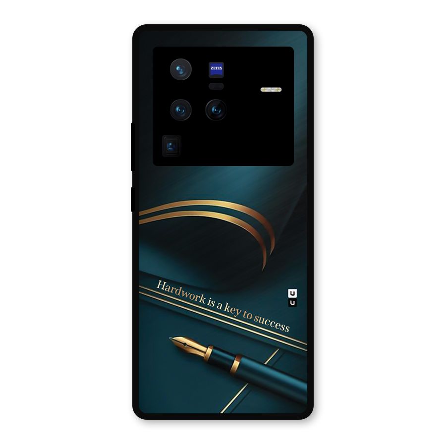 Hardwork Is Key Metal Back Case for Vivo X80 Pro