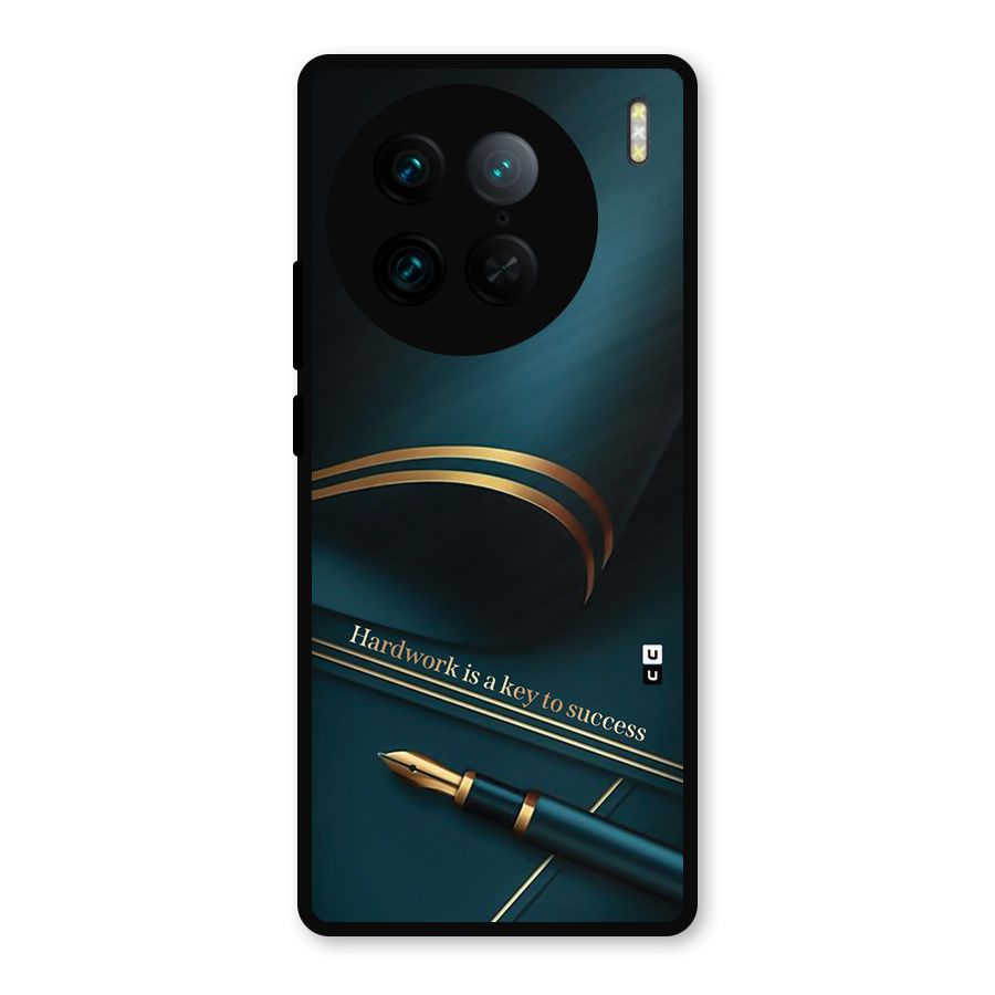 Hardwork Is Key Metal Back Case for Vivo X90 Pro
