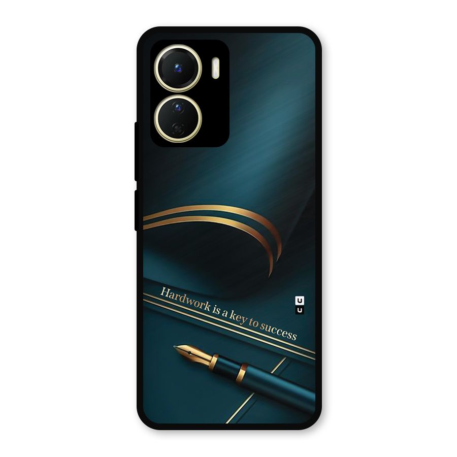 Hardwork Is Key Metal Back Case for Vivo Y16