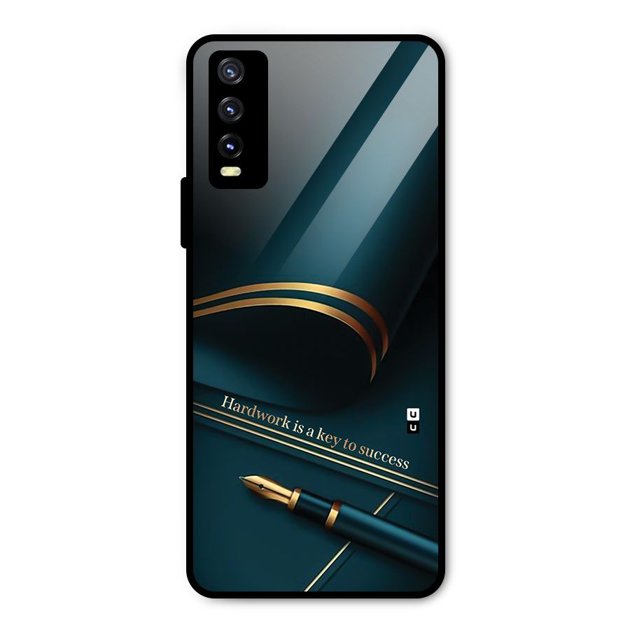 Hardwork Is Key Metal Back Case for Vivo Y20