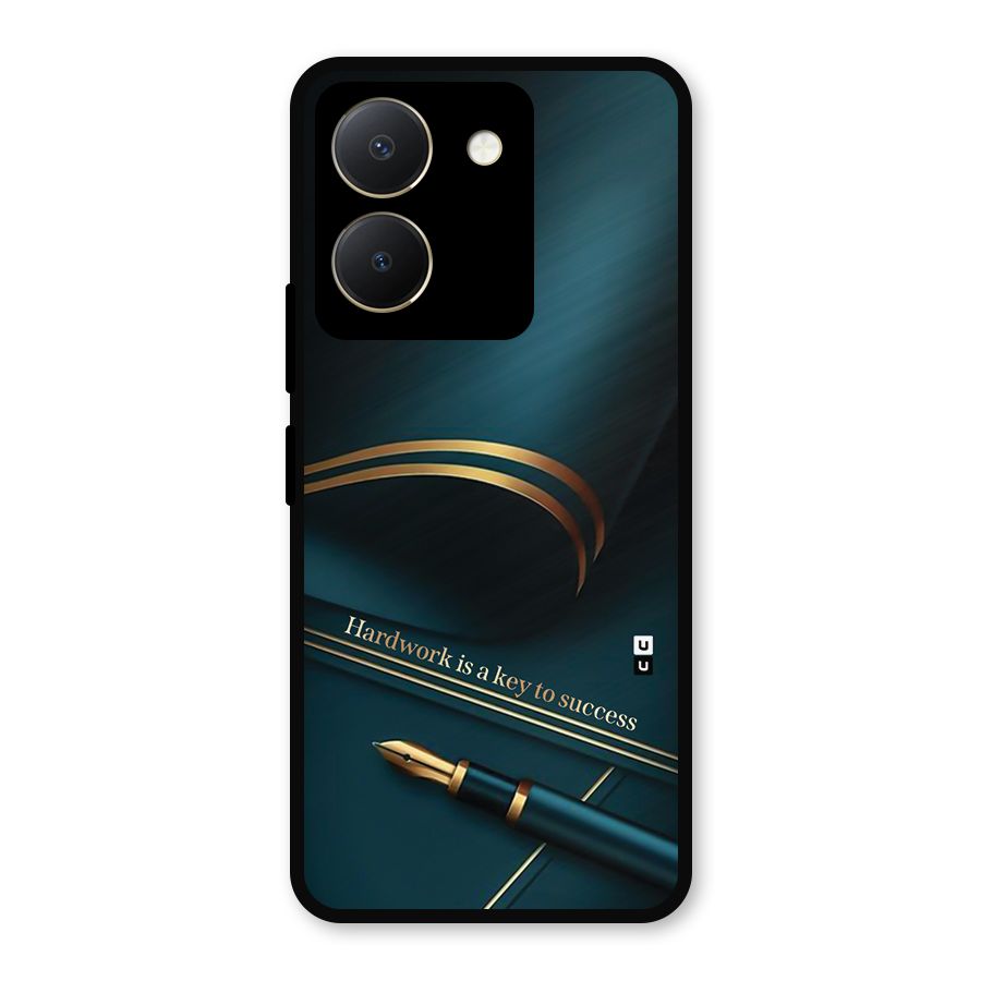 Hardwork Is Key Metal Back Case for Vivo Y36