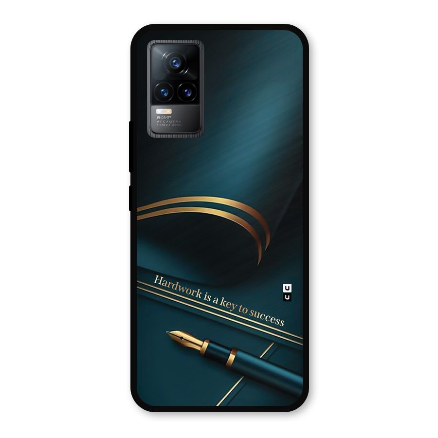 Hardwork Is Key Metal Back Case for Vivo Y73