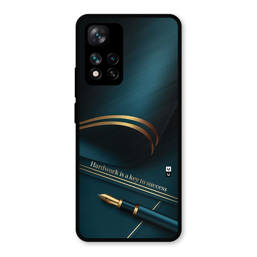 Hardwork Is Key Metal Back Case for Xiaomi 11i Hypercharge 5G