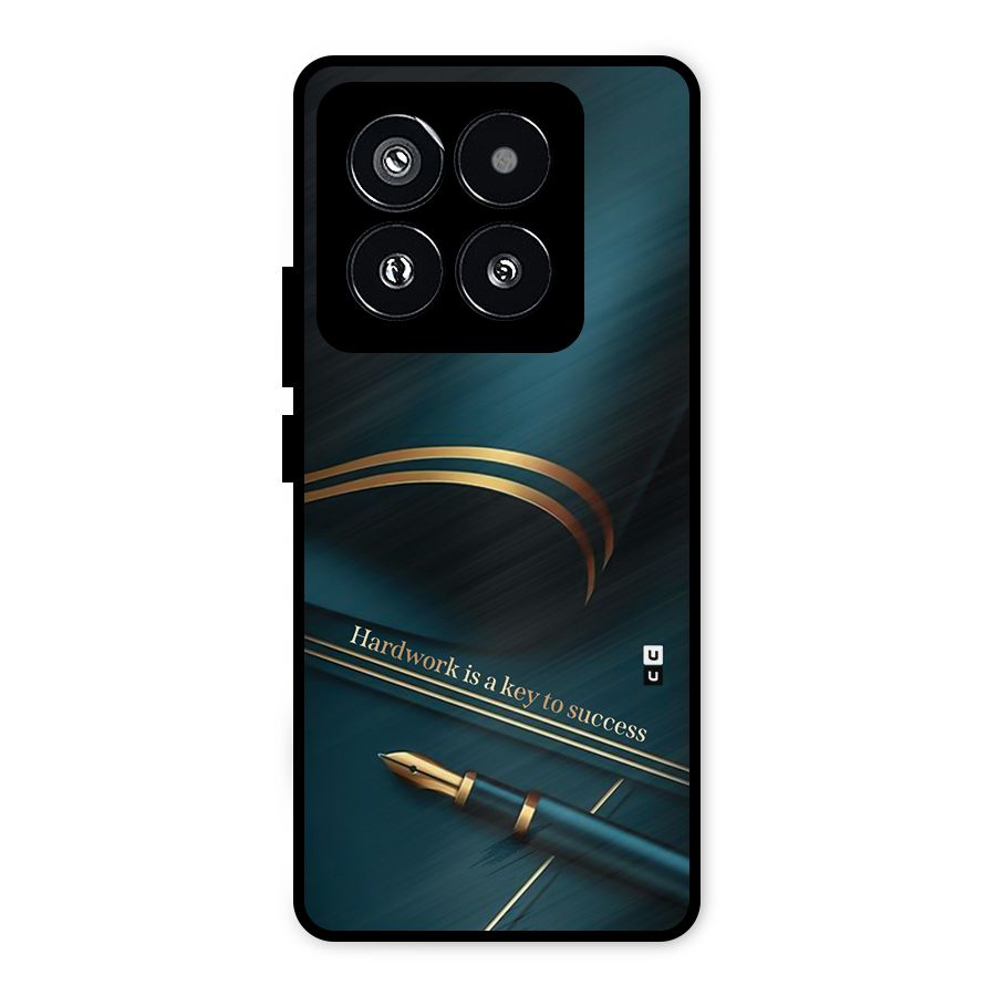 Hardwork Is Key Metal Back Case for Xiaomi 14 Pro