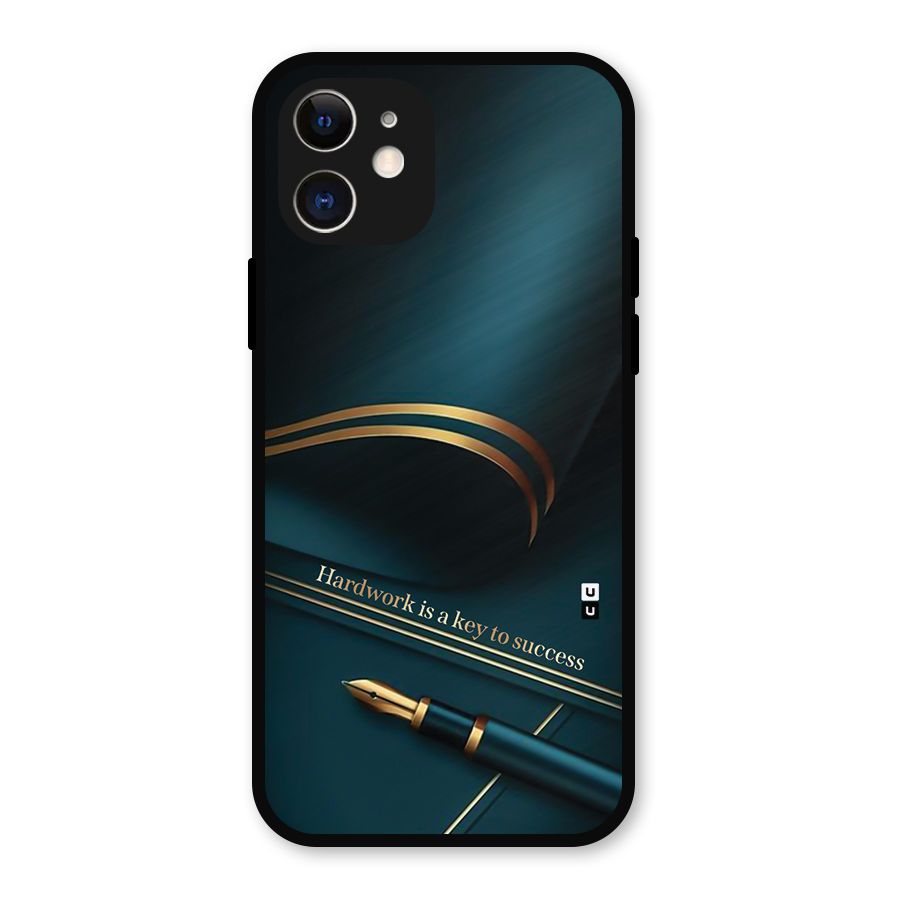 Hardwork Is Key Metal Back Case for iPhone 12