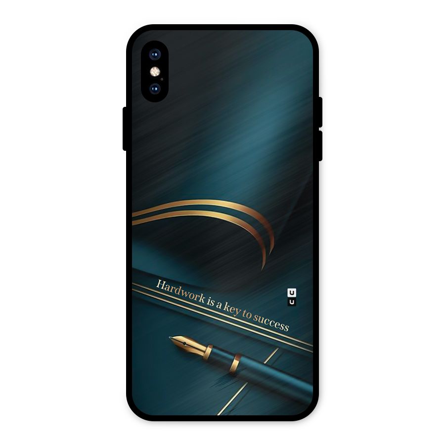 Hardwork Is Key Metal Back Case for iPhone XS Max