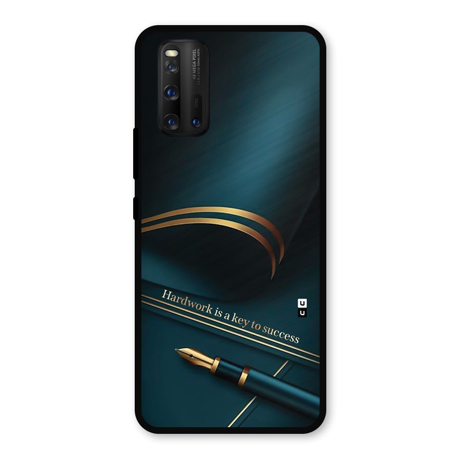 Hardwork Is Key Metal Back Case for iQOO 3