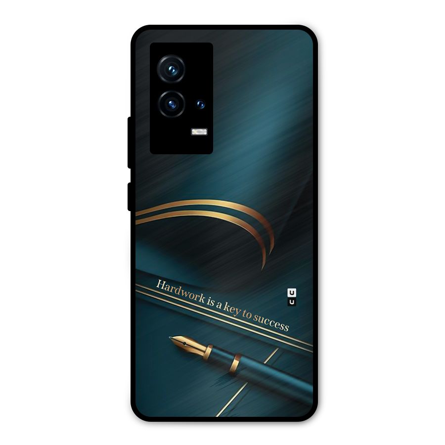 Hardwork Is Key Metal Back Case for iQOO 9 5G