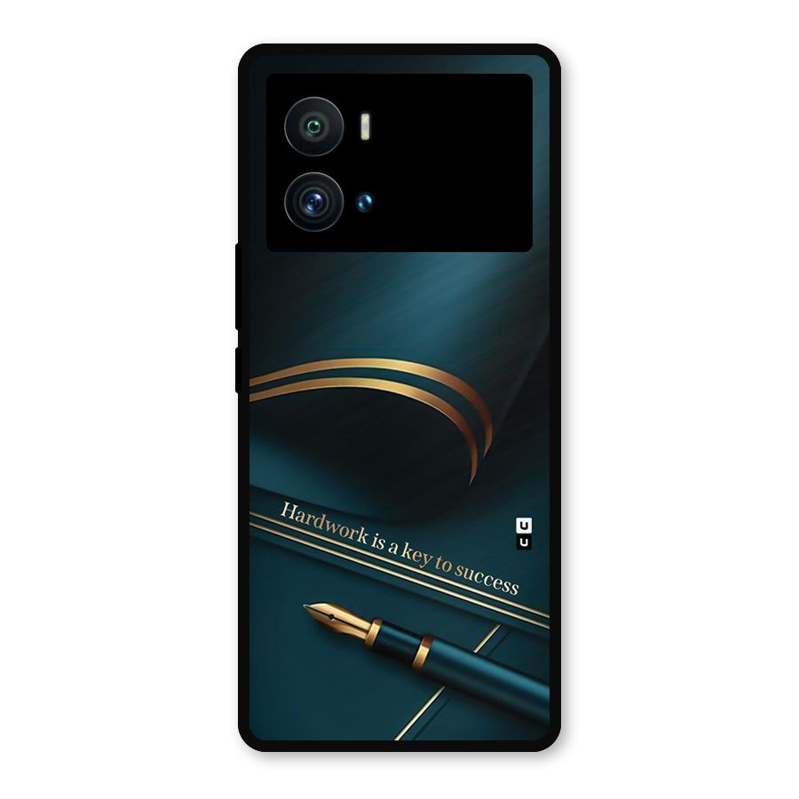 Hardwork Is Key Metal Back Case for iQOO 9 Pro