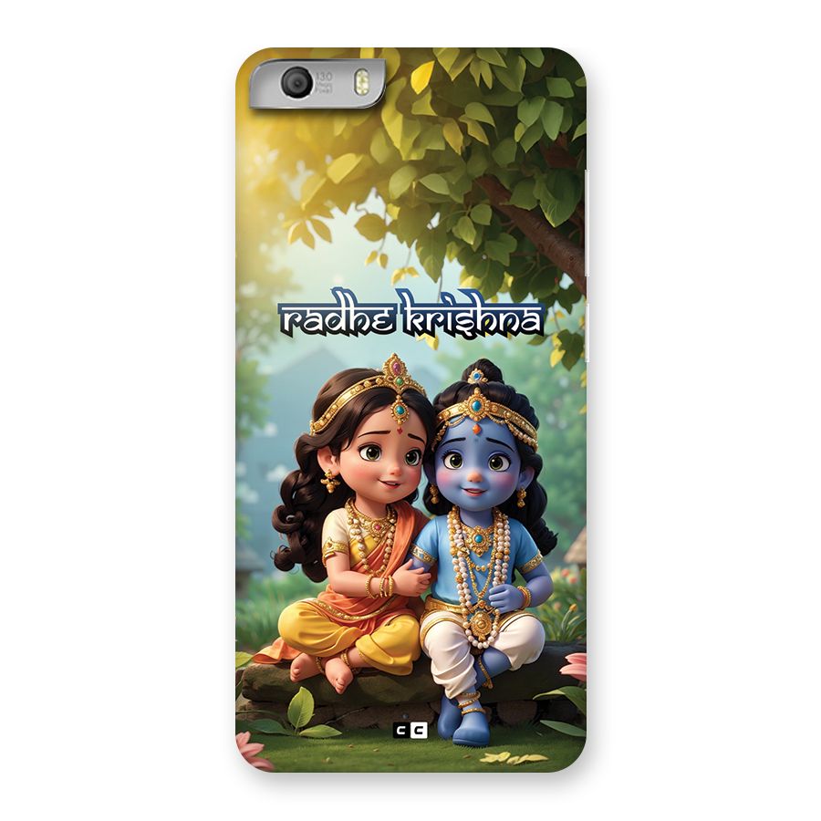 Hare Radhe Krishna Back Case for Canvas Knight 2