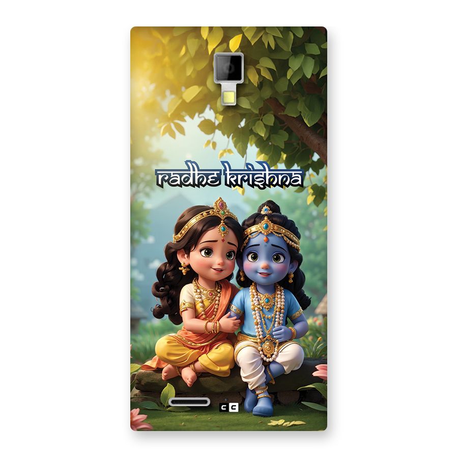 Hare Radhe Krishna Back Case for Canvas Xpress A99