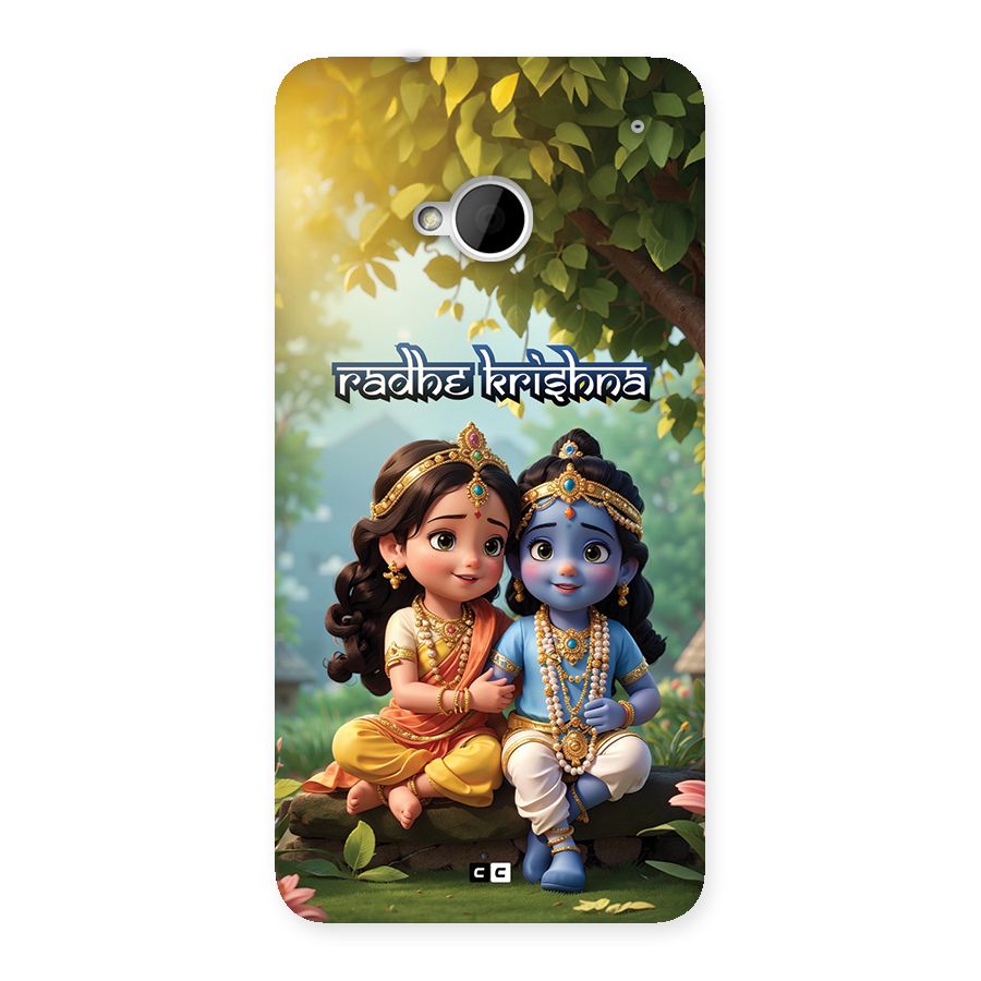 Hare Radhe Krishna Back Case for One M7 (Single Sim)