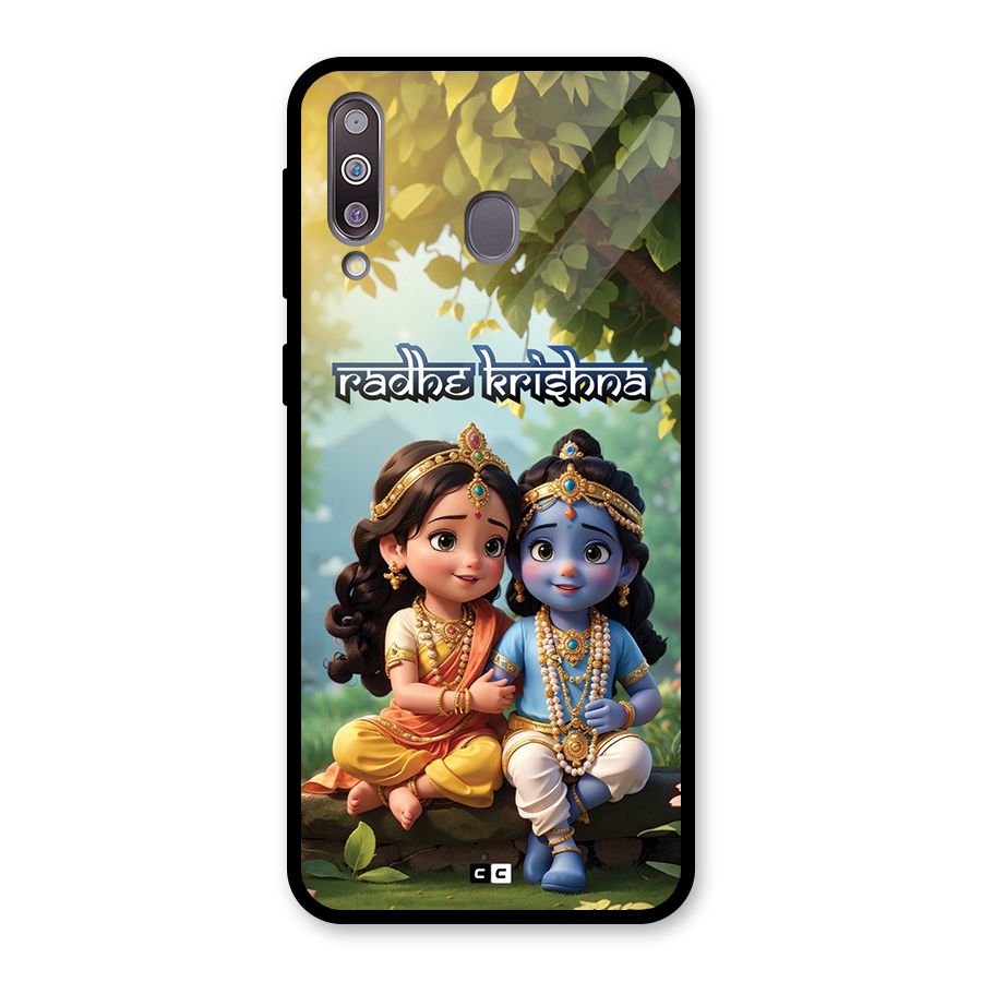 Hare Radhe Krishna Glass Back Case for Galaxy M30