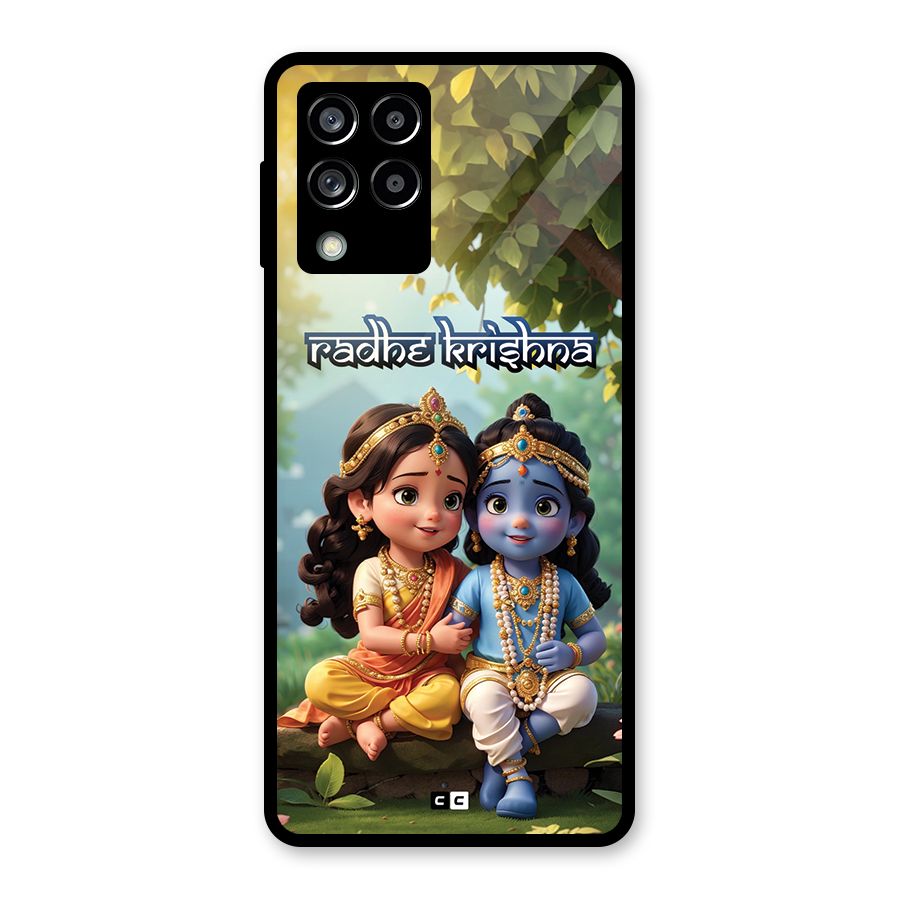 Hare Radhe Krishna Glass Back Case for Galaxy M53 5G