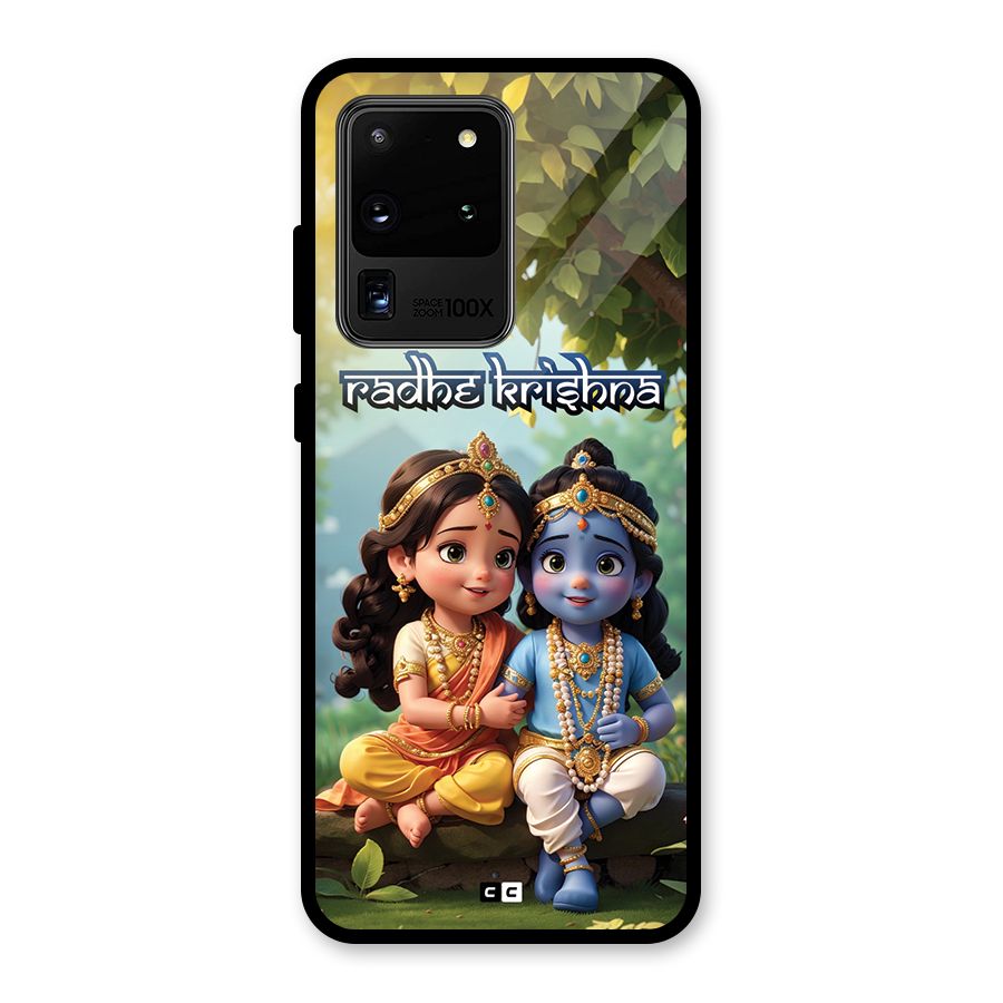 Hare Radhe Krishna Glass Back Case for Galaxy S20 Ultra