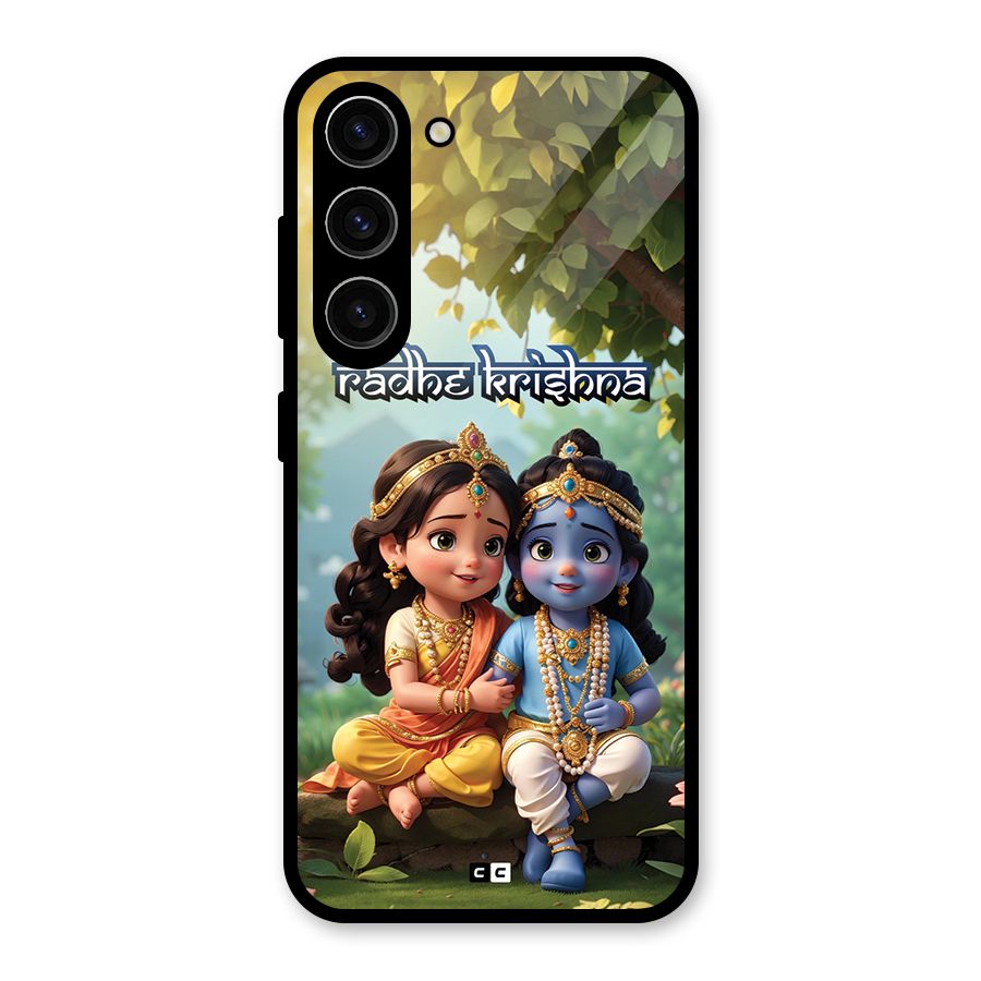 Hare Radhe Krishna Glass Back Case for Galaxy S23