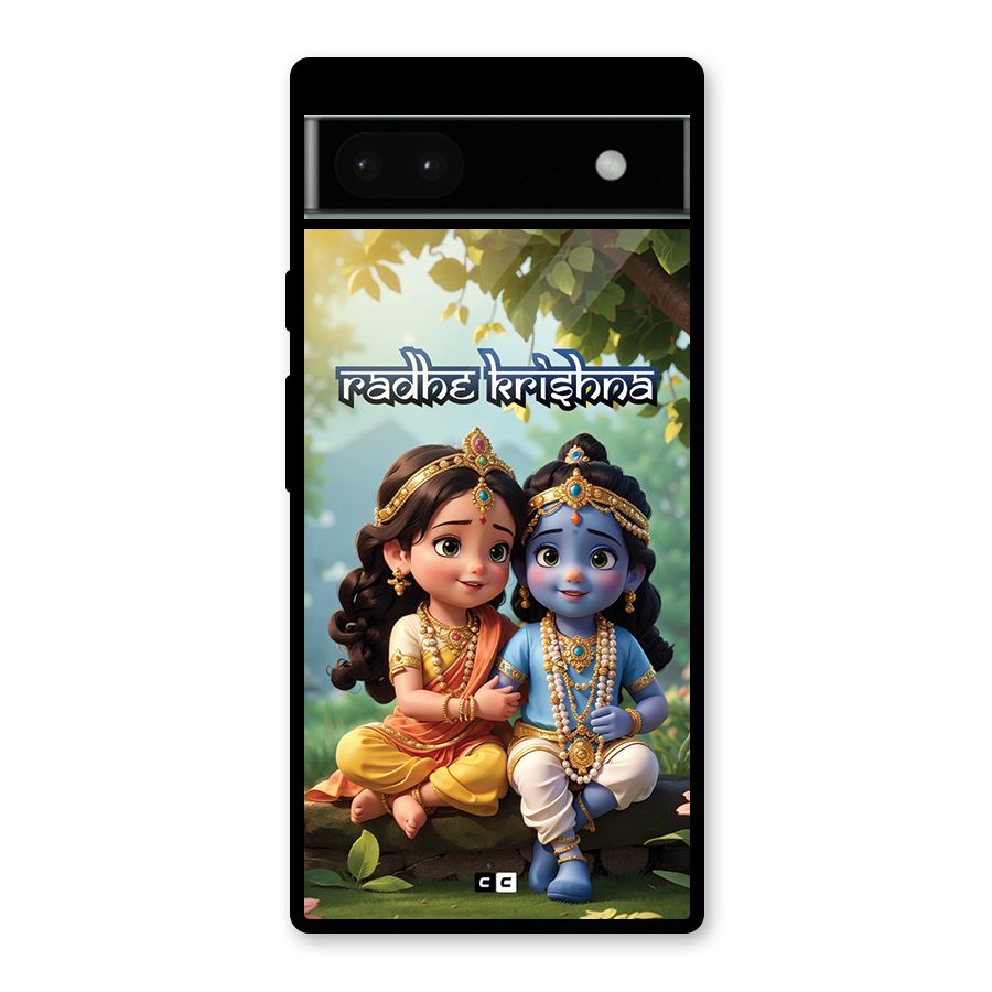 Hare Radhe Krishna Glass Back Case for Google Pixel 6a