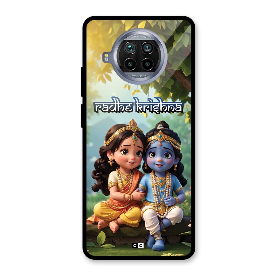 Hare Radhe Krishna Glass Back Case for Mi 10i