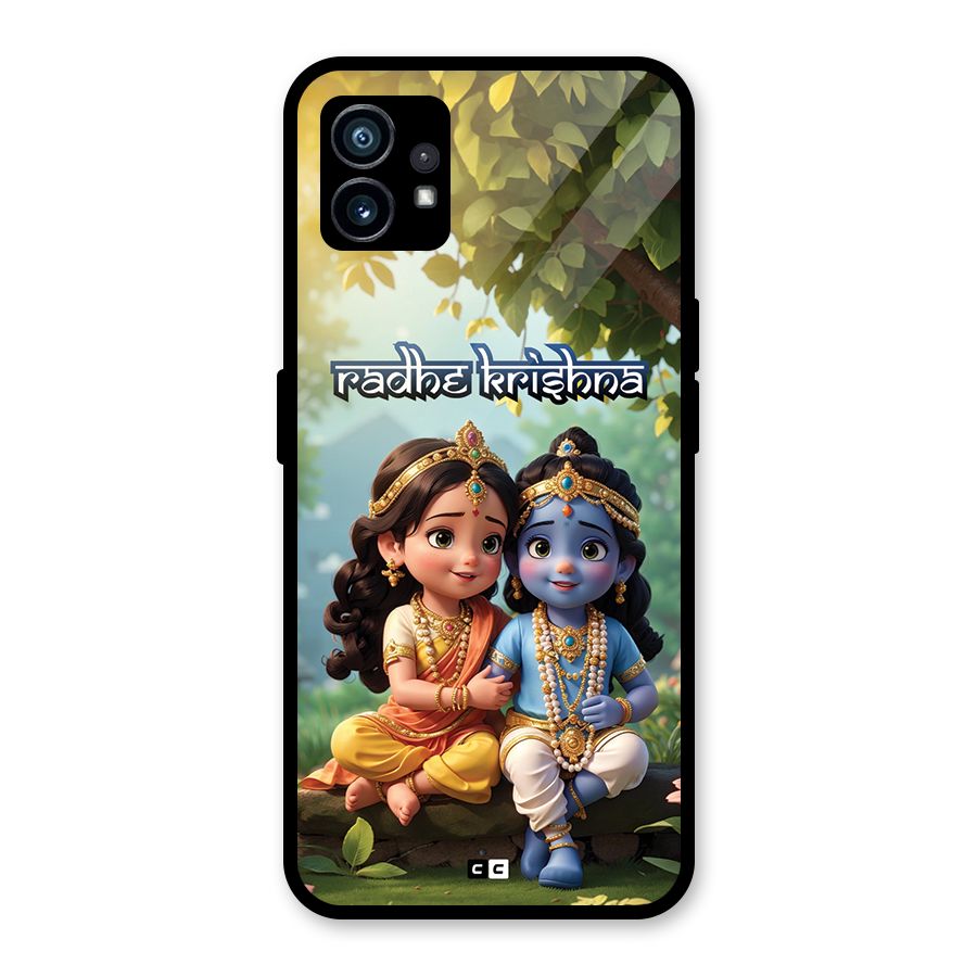 Hare Radhe Krishna Glass Back Case for Nothing Phone 1