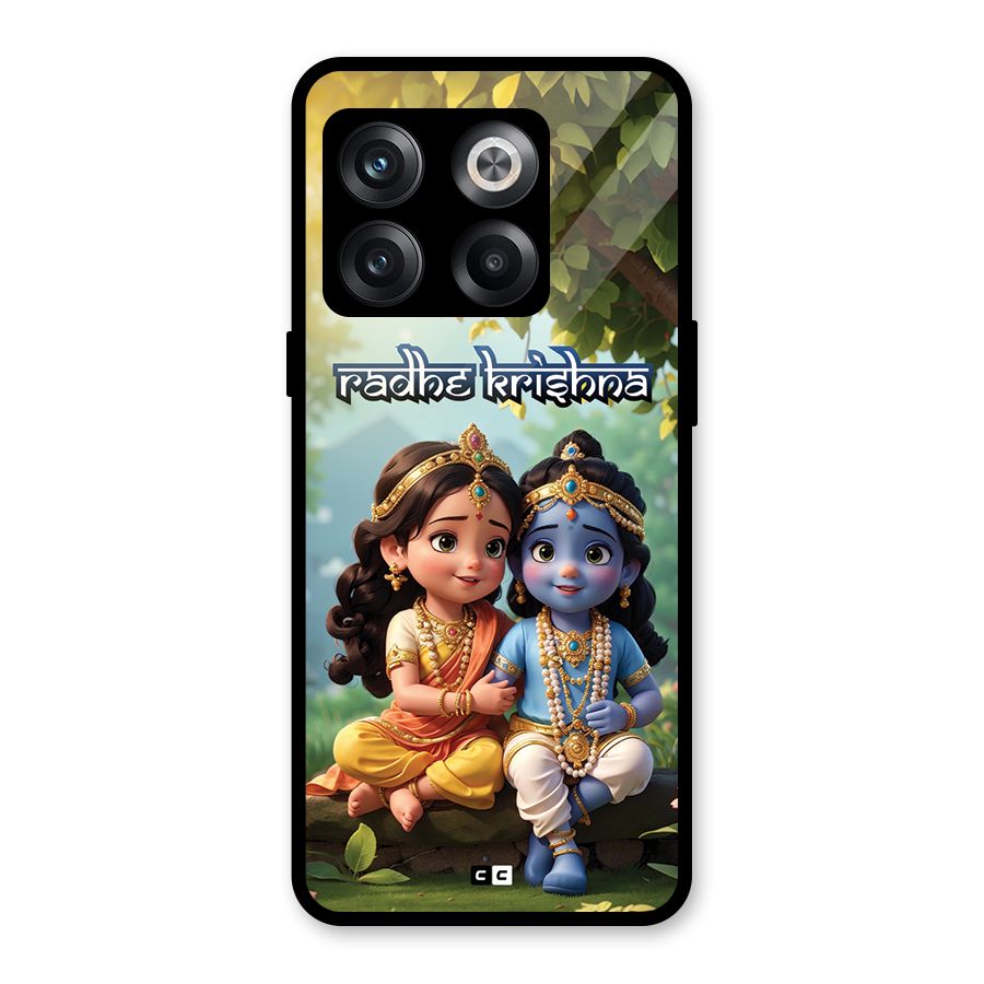 Hare Radhe Krishna Glass Back Case for OnePlus 10T