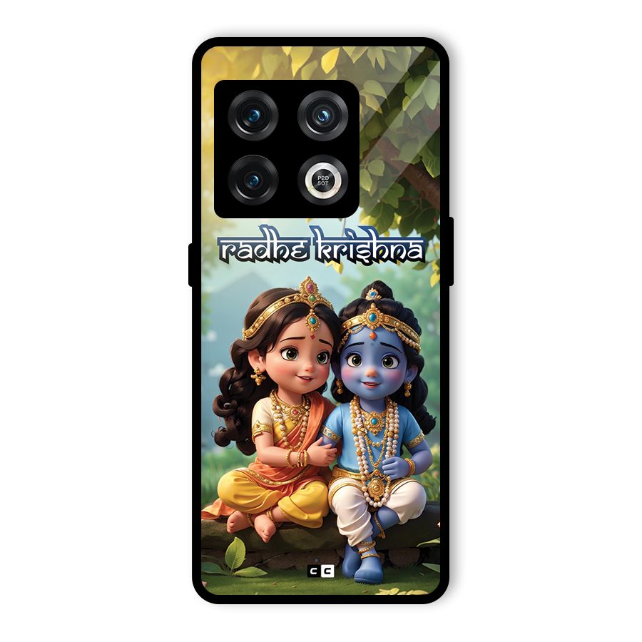Hare Radhe Krishna Glass Back Case for OnePlus 10 Pro 5G