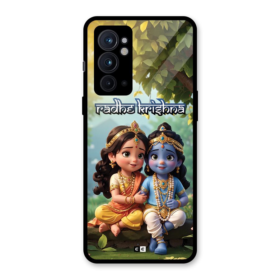 Hare Radhe Krishna Glass Back Case for OnePlus 9RT 5G
