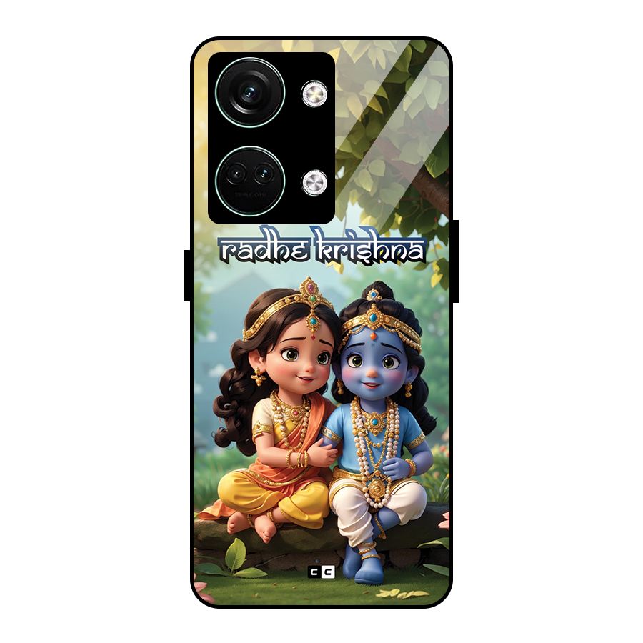 Hare Radhe Krishna Glass Back Case for Oneplus Nord 3