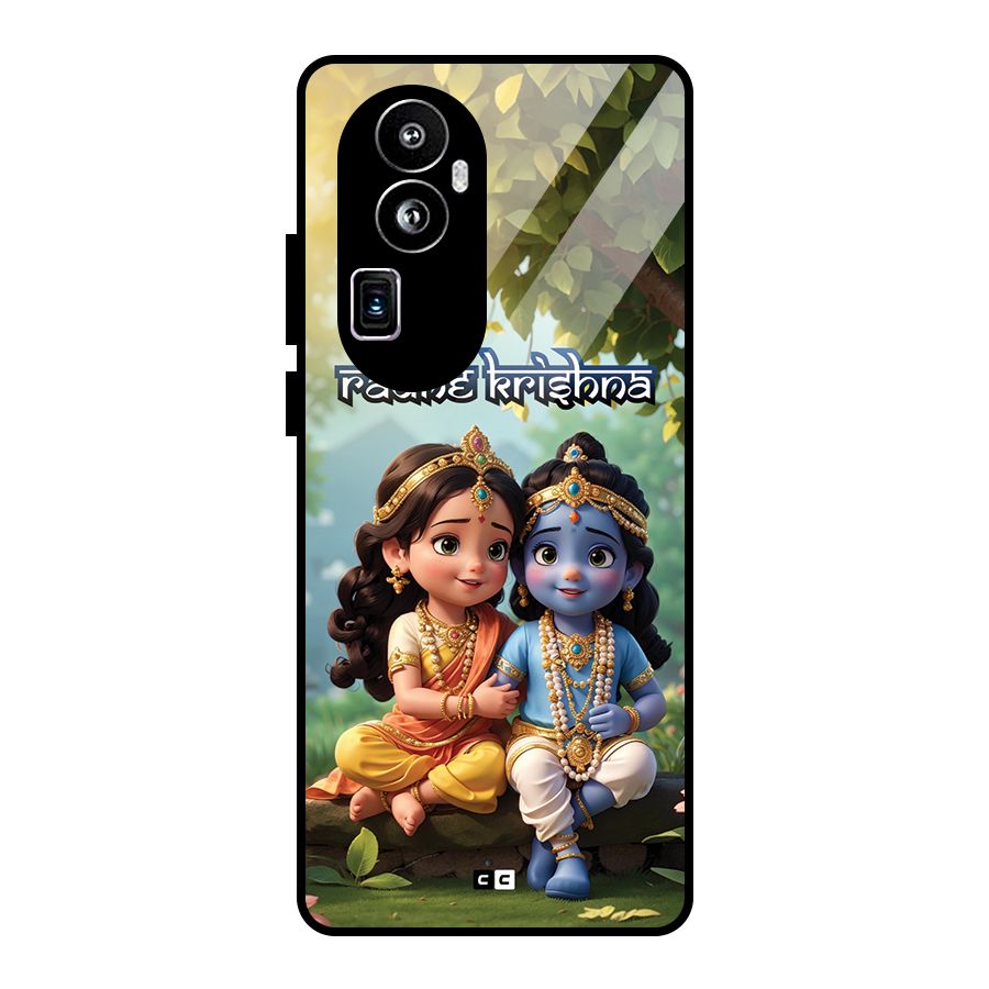 Hare Radhe Krishna Glass Back Case for Oppo Reno10 Pro Plus