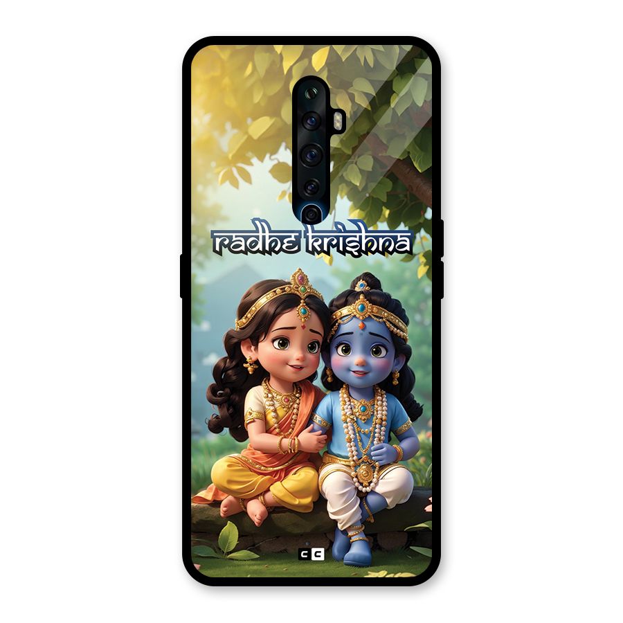Hare Radhe Krishna Glass Back Case for Oppo Reno2 Z