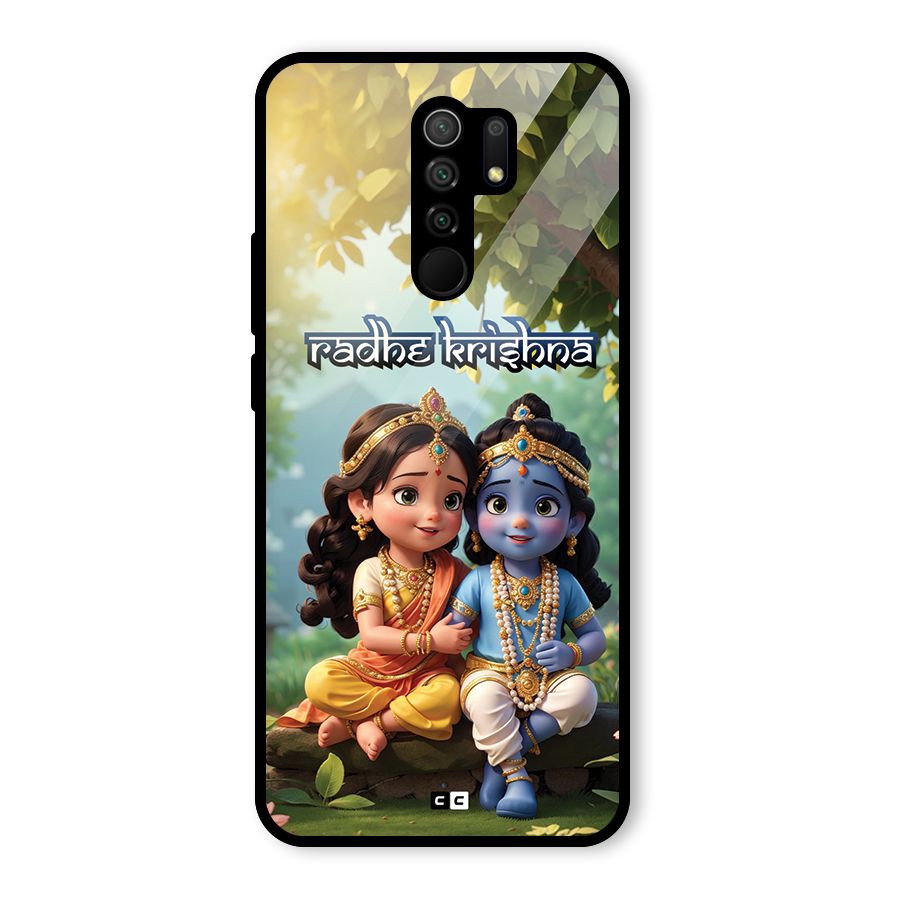 Hare Radhe Krishna Glass Back Case for Poco M2