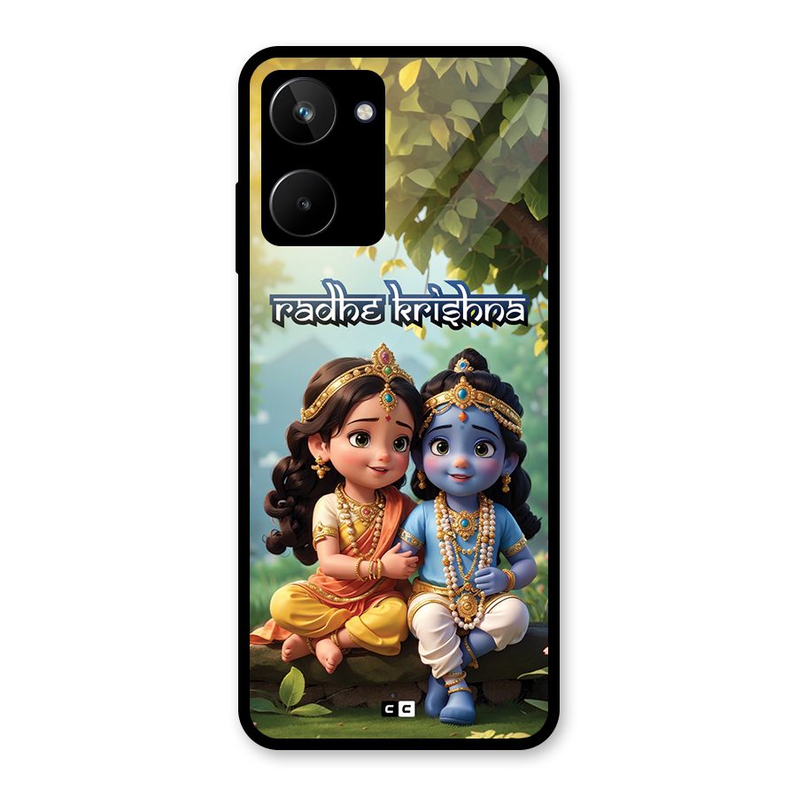 Hare Radhe Krishna Glass Back Case for Realme 10