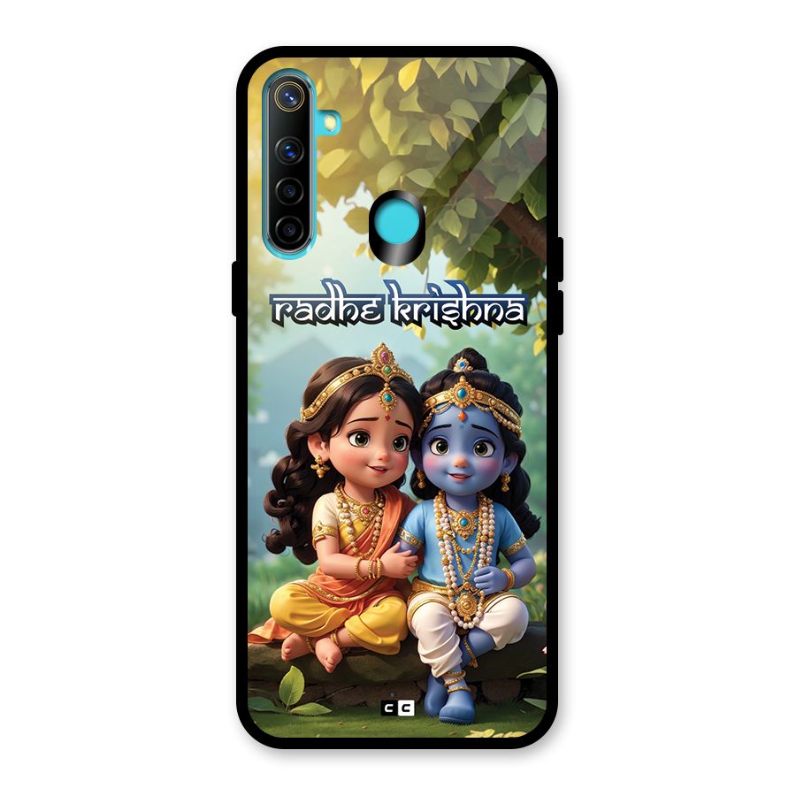 Hare Radhe Krishna Glass Back Case for Realme 5