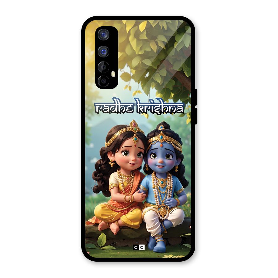 Hare Radhe Krishna Glass Back Case for Realme 7