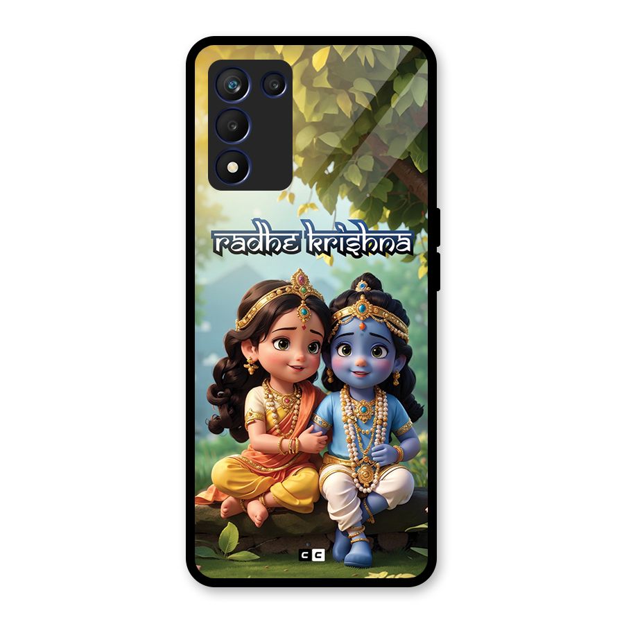 Hare Radhe Krishna Glass Back Case for Realme 9 5G Speed