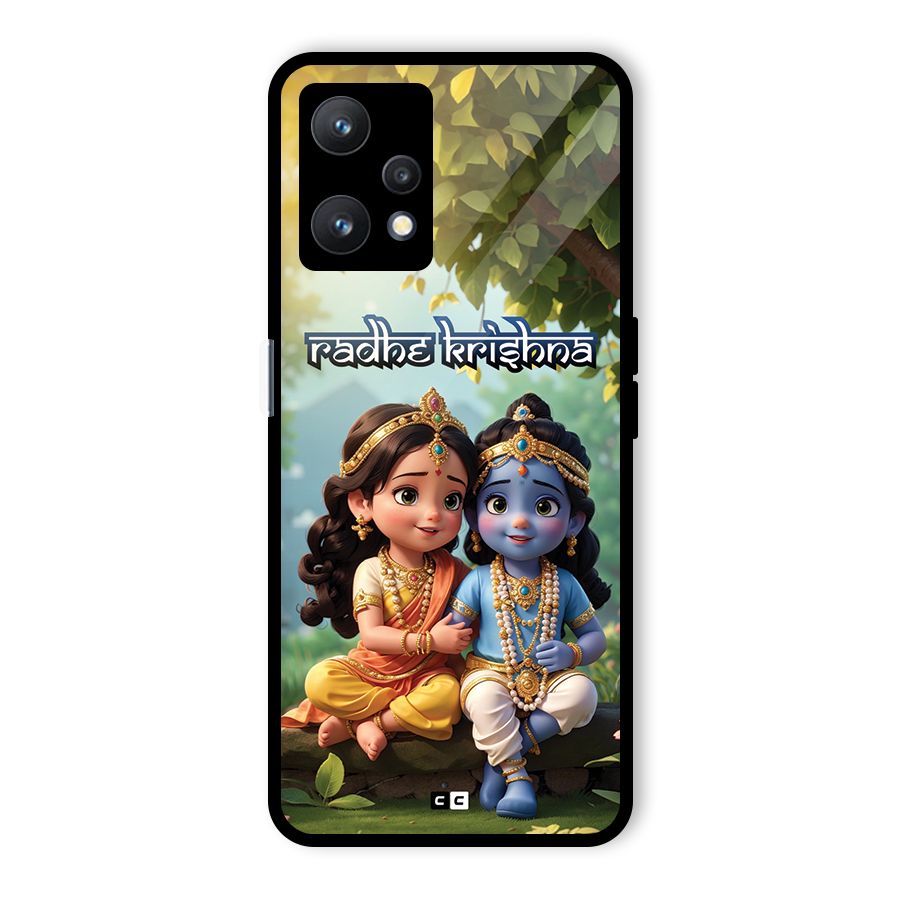 Hare Radhe Krishna Glass Back Case for Realme 9 Pro 5G