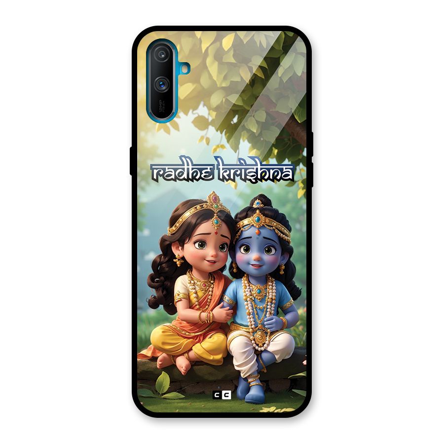 Hare Radhe Krishna Glass Back Case for Realme C3