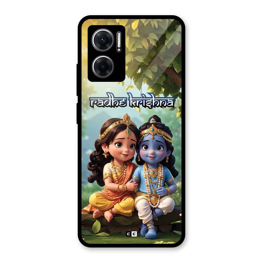 Hare Radhe Krishna Glass Back Case for Redmi 11 Prime 5G