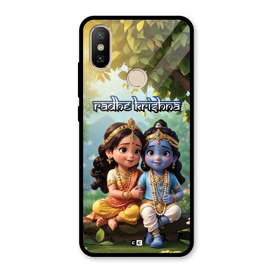 Hare Radhe Krishna Glass Back Case for Redmi A2