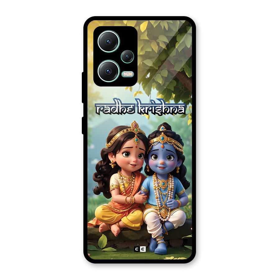 Hare Radhe Krishna Glass Back Case for Redmi Note 12 5G
