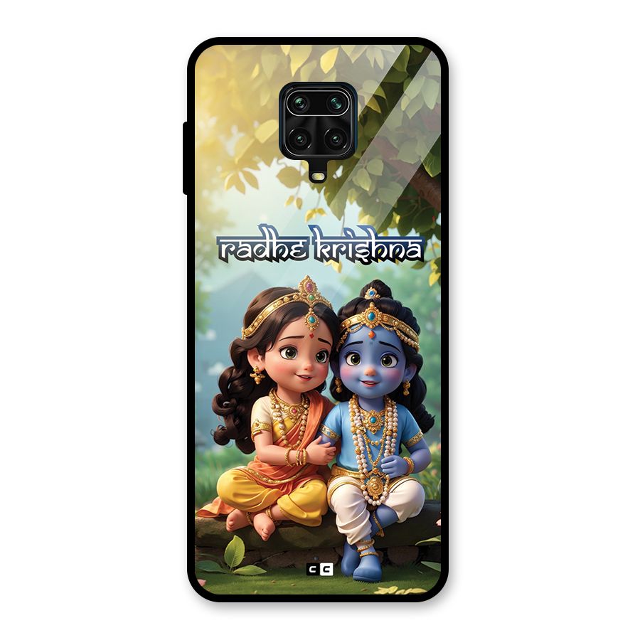 Hare Radhe Krishna Glass Back Case for Redmi Note 9 Pro