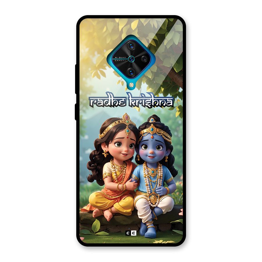 Hare Radhe Krishna Glass Back Case for Vivo S1 Pro