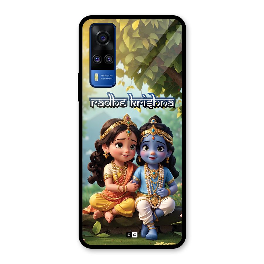Hare Radhe Krishna Glass Back Case for Vivo Y31
