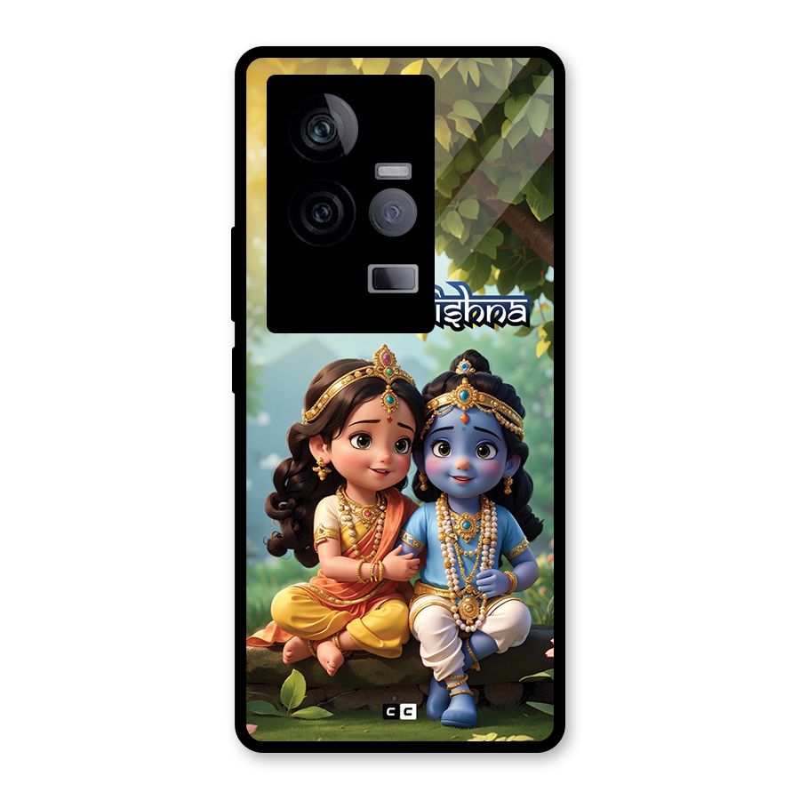 Hare Radhe Krishna Glass Back Case for Vivo iQOO 11 5G