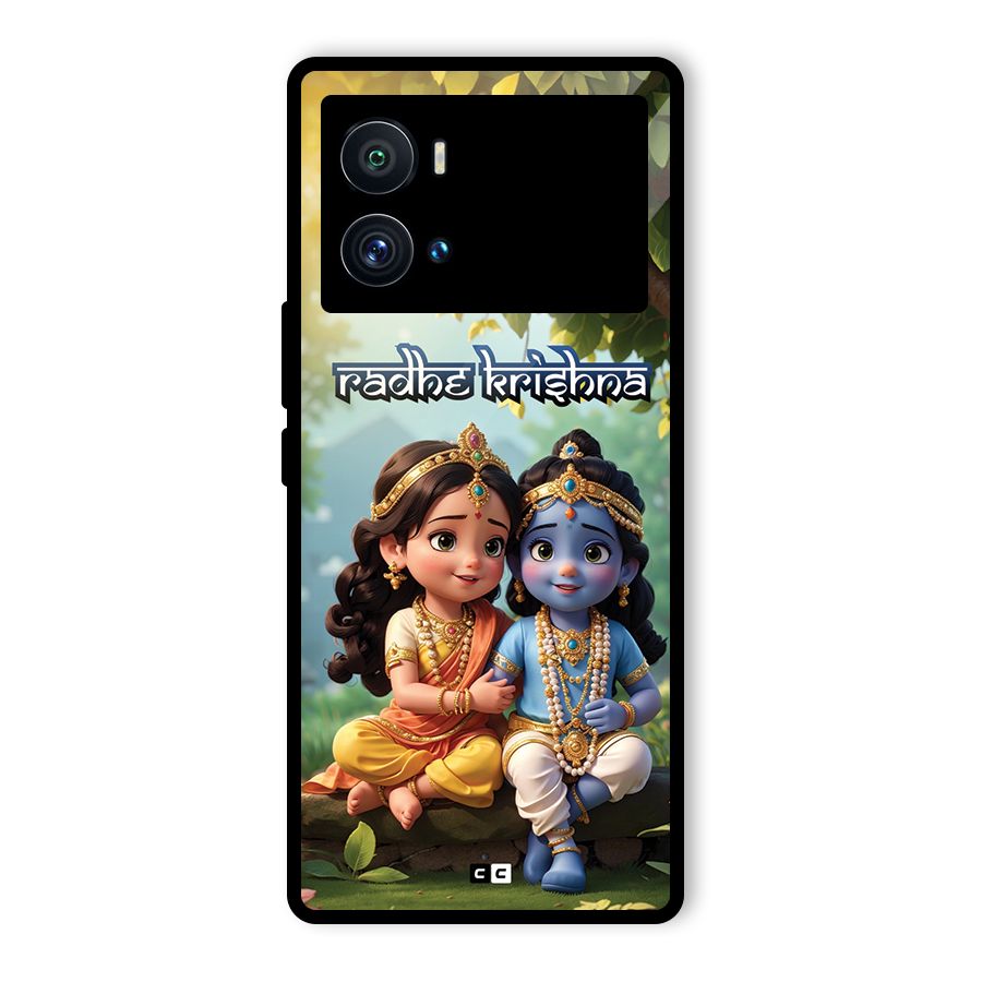 Hare Radhe Krishna Glass Back Case for Vivo iQOO 9 Pro