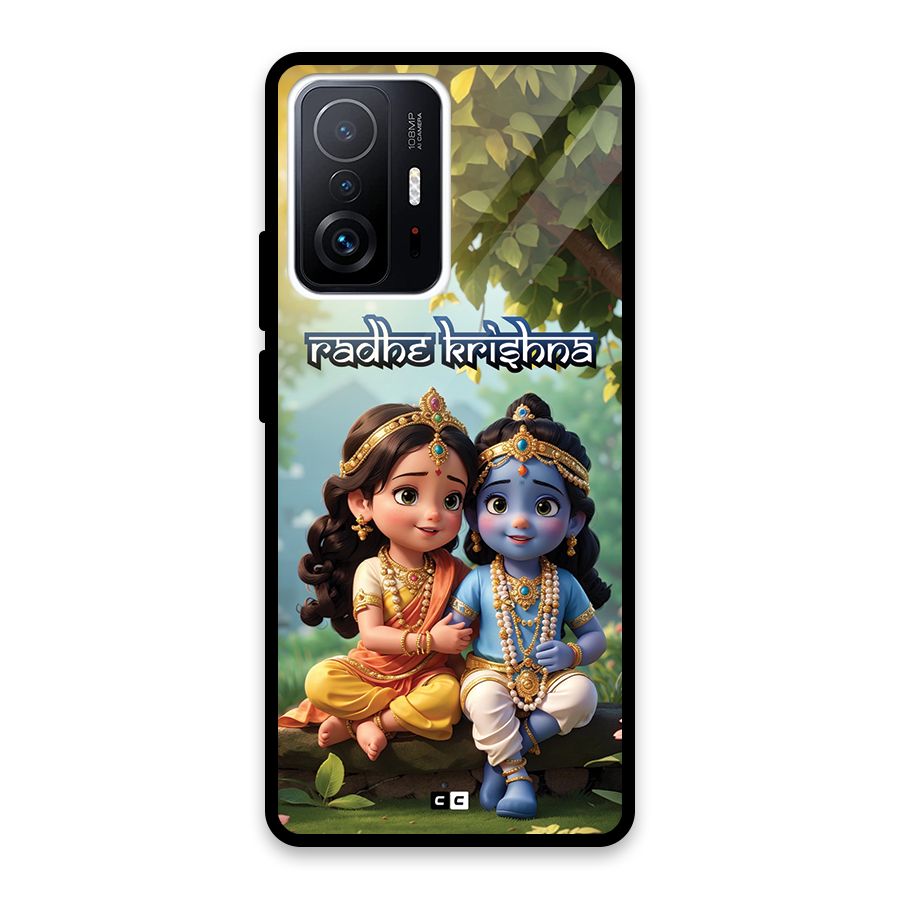 Hare Radhe Krishna Glass Back Case for Xiaomi 11T Pro
