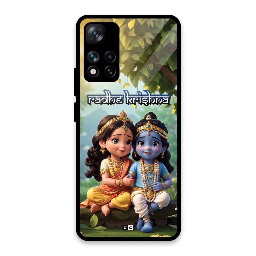 Hare Radhe Krishna Glass Back Case for Xiaomi 11i HyperCharge 5G
