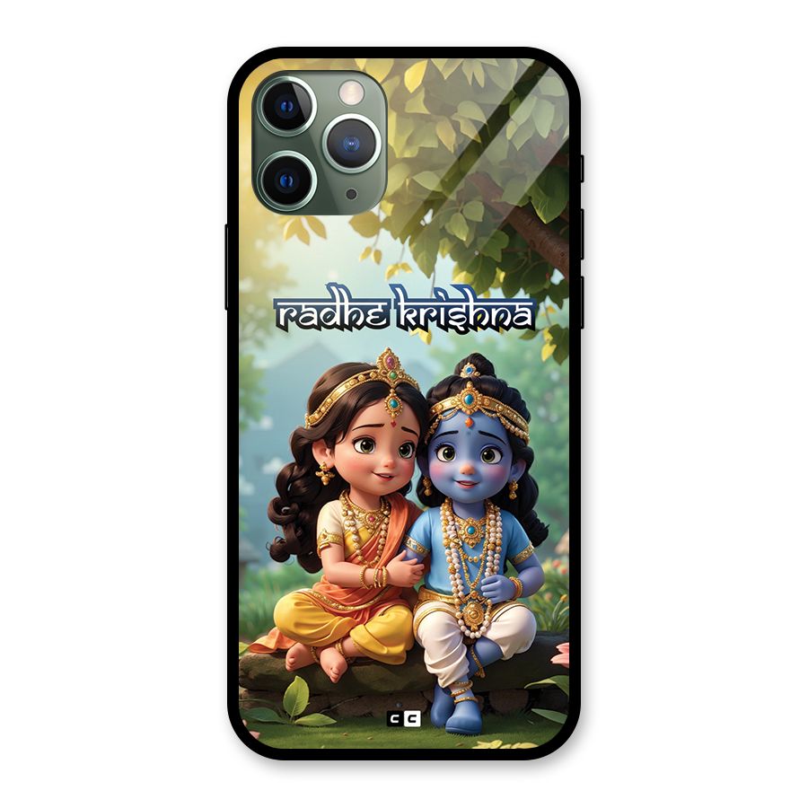 Hare Radhe Krishna Glass Back Case for iPhone 11 Pro